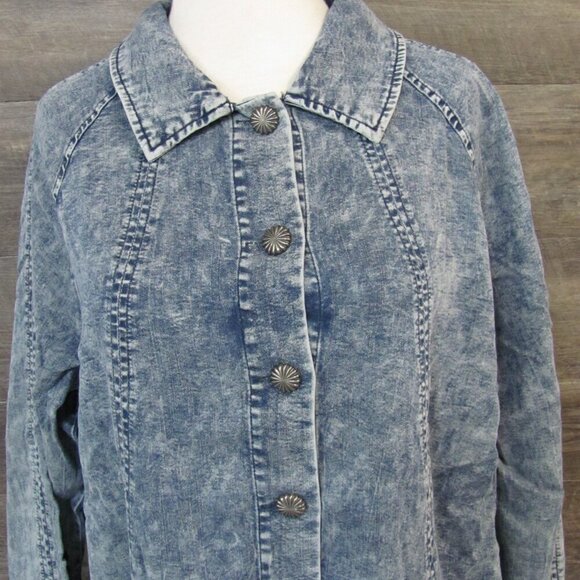 2FLYCO  HILDAGO FALLS  LADIES DENIM/CHAMBRAY JACKET WITH FRINGE NWT - Picture 10 of 13